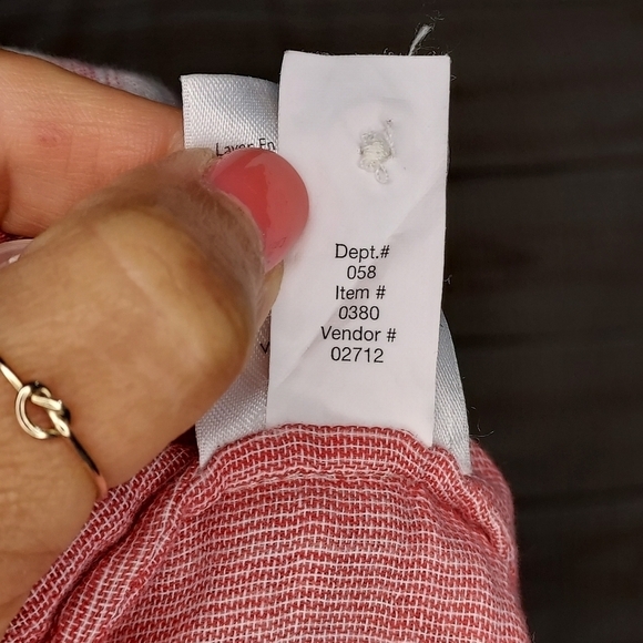 Eddie Bauer shirt button down long sleeve roll tab pink cream plaid print S - Picture 10 of 10